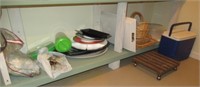 Serving trays, cake carrier, etc.