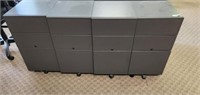 4 3 DRAWER FILING CABINETS