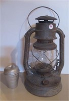Travel cup and Deetz No. 2 lantern. Measures:  13