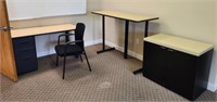 TABLE, DESK, CABINET AND CHAIR