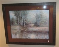 Framed and matted wall art. Measures:  25 1/2" H