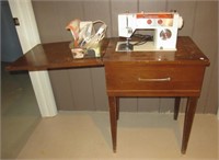 Wards signature sewing machine with case and