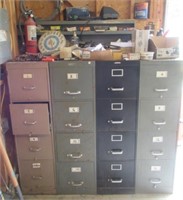Contents of (4) file cabinets including fittings,