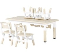Syunoo Kids Table and Chairs Set, 49''x25''