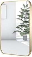 JENBELY 24x36 Inch Gold Bathroom Mirror, Brushed