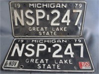 Michigan 1979 license plates .