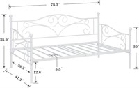 NEW VECELO Daybed Metal Bed Frame Twin Size
