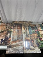 4 PC WALL CANVAS ART 35X48IN
