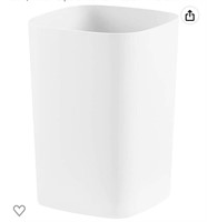 PLASTIC GARBAGE CAN WHITE