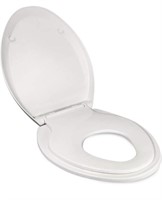 ELONGATED TOILET SEAT WITH BUILT IN BABY TRAINING