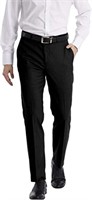 Calvin Klein Men's Slim Fit Dress Pant, Black, 32W