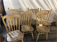 6 WOODEN CHAIRS - NEED SOME GLUEING