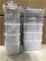 FOOD STORAGE CONTAINERS 8 CONTAINERS & LIDS