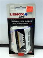 LENOX GOLD Utility Knife Blades, Titanium-Coated,