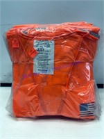 5 new fluorescent, orange, safety vest, 3M reflect