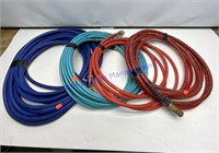 4 various length of air hose with couplers