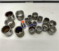 Assorted 3/4” inch sockets