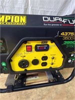 Champion dual fuel generator 4375 runs on gas or p