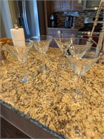 5 Martini glasses