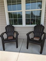 Pair of plastic chairs
