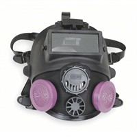 Full Face Respirator: Silicone, Hook-and-Loop