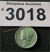 Uncirculated 1941 Mercury silver dime