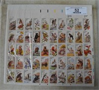 Complete Sheet of 22¢ Wildlife Stamps