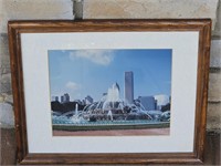 Buckingham fountain picture in frame