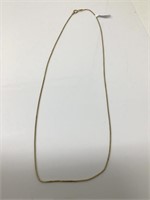 18 Inch Box Chain Marked 14 Kt. Gold.