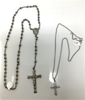 Sterling Silver Rosary, Sarah Coventry Cross