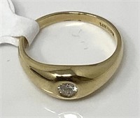 14 Kt. Gold Diamond Child’s Ring, Size 2 3/4.