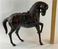 Leather horse unmarked missing ears in good