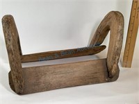 Early antique wooden saddle.