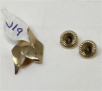 2 Pair Of 14 Kt. Gold Earring Enhancers.