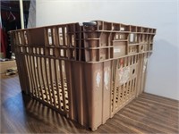 Tan Heavy Duty Plastic Basket@19.5Wx23.5Lx13.5inH