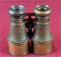 Antique brass binoculars. 5” tall