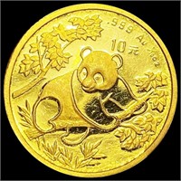 1992 China 1/10oz Gold Panda CHOICE PROOF