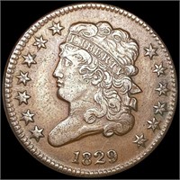 1829 Classic Head Half Cent NEARLY UNCIRCULATED