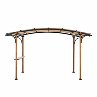 Sunjoy Arched 8.5 x 13 ft. Wood-Like Steel Pergola