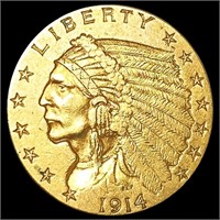 1914 $2.50 Gold Quarter Eagle CLOSELY