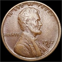 1917-D Wheat Cent ABOUT UNCIRCULATED