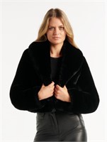 Ever New Melbourne Amera Crop Faux Fur Coat. Black