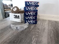 (5) Boxes of Uvex Safety Glasses & (5) 3M Discs