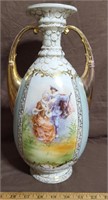 French Hand Painted Vase