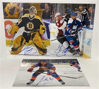 Lot Of Three Autographed Hockey Photos