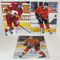 Lot Of Three Autographed Hockey Photos