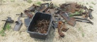 Large assortment of plow brackets and misc.