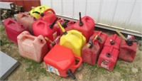 (17) Assorted fuel cans.