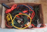 Large group of electrical cords and power strips.