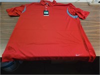 NEW NIKE Golf Mens Red Shirt Sz XL